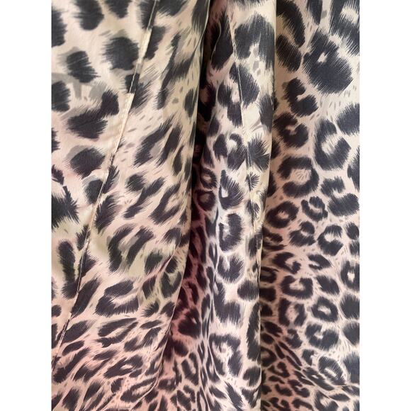 Jane Post Iconic Mid Length Slicker Red Leopard Print XL Size 16 Rain Coat - Picture 11 of 14